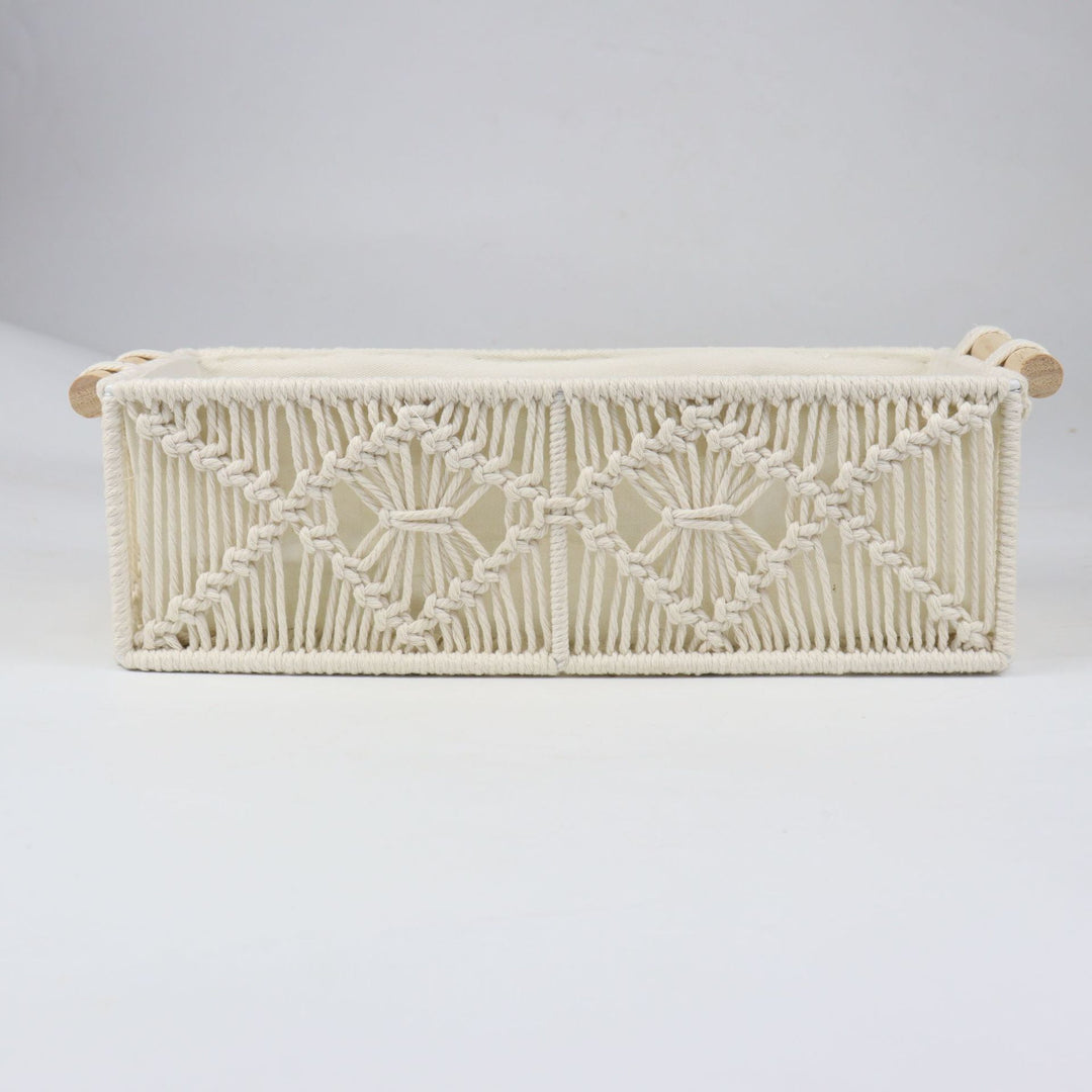 Storage basket with macrame pattern Bowlift