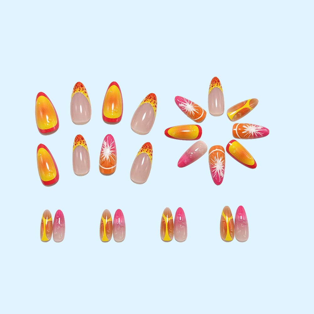Creative fruit-themed art nails with 3D applications Bowlift
