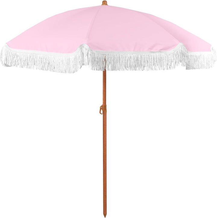 Women's sun umbrella with tassels and striped design Bowlift