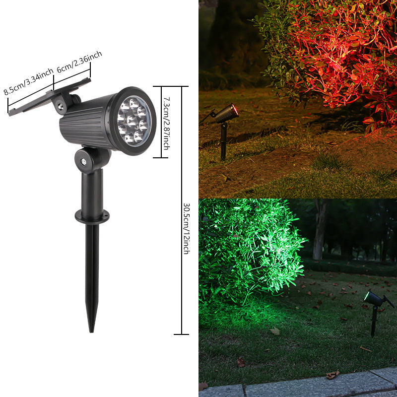 Solar-Powered Adjustable Garden Spotlight With Swivel Stake Bowlift