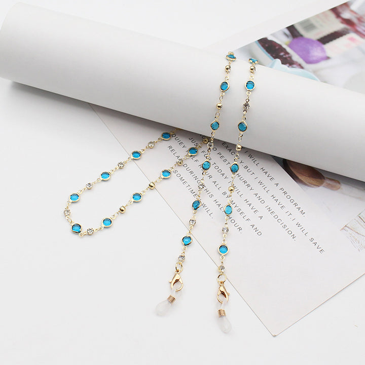 Stylish Gemstone-Linked Eyewear Chain Bowlift