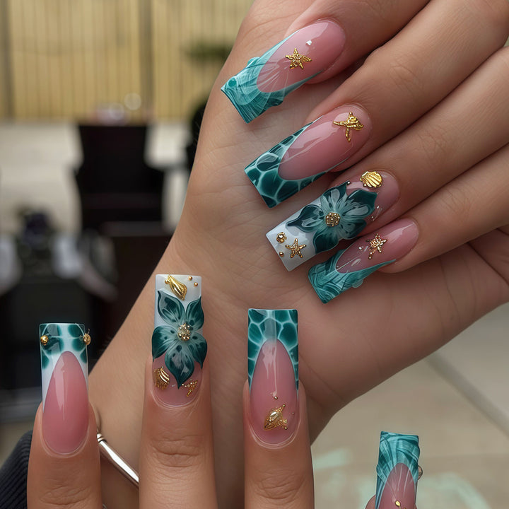 Artistic Long Acrylic Nail Extensions Bowlift