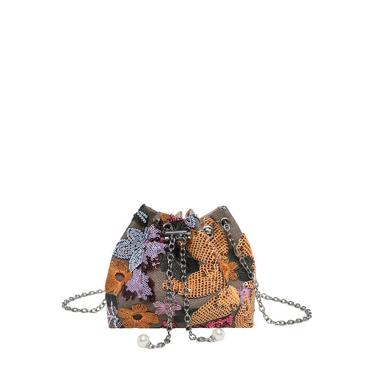 WoStylish Sequin Drawstring Clutch Purse Bowlift