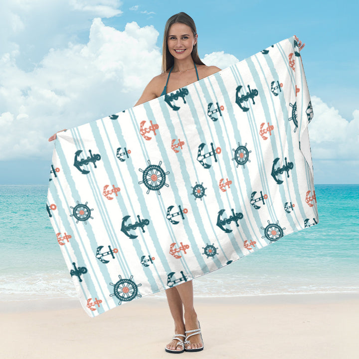 Beach towel with mirrored mandala design Bowlift