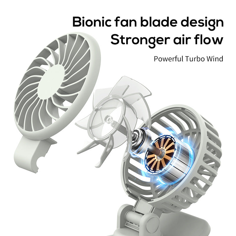Women's portable clip fan with adjustable tilt angle Bowlift