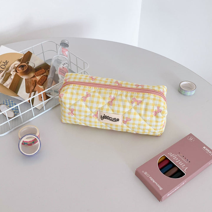 Stylish Quilted Pencil Case Bowlift