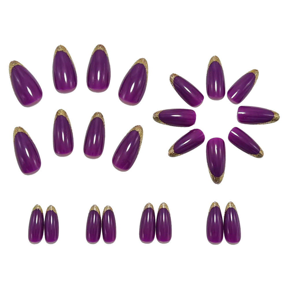 Artificial nails with glitter tip Bowlift