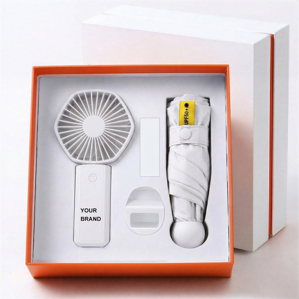 Unisex Portable Fan and Water Bottle Set Bowlift