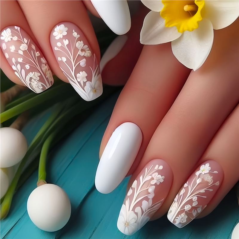 Artistic Floral Design Press-On Nails Bowlift 1788434359