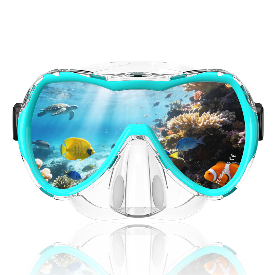 Diving mask with wide field of vision by Bowlift