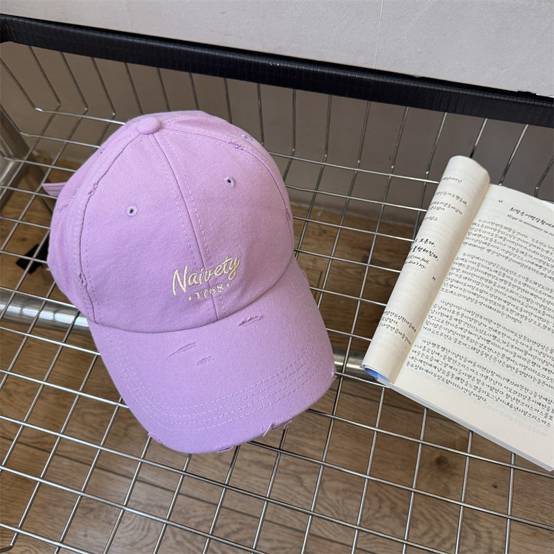 Men's Distressed Cotton Baseball Hat Bowlift