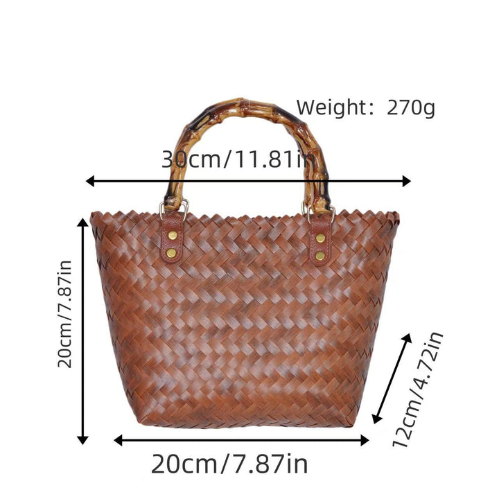 Braided tote bag with ergonomic handles Bowlift