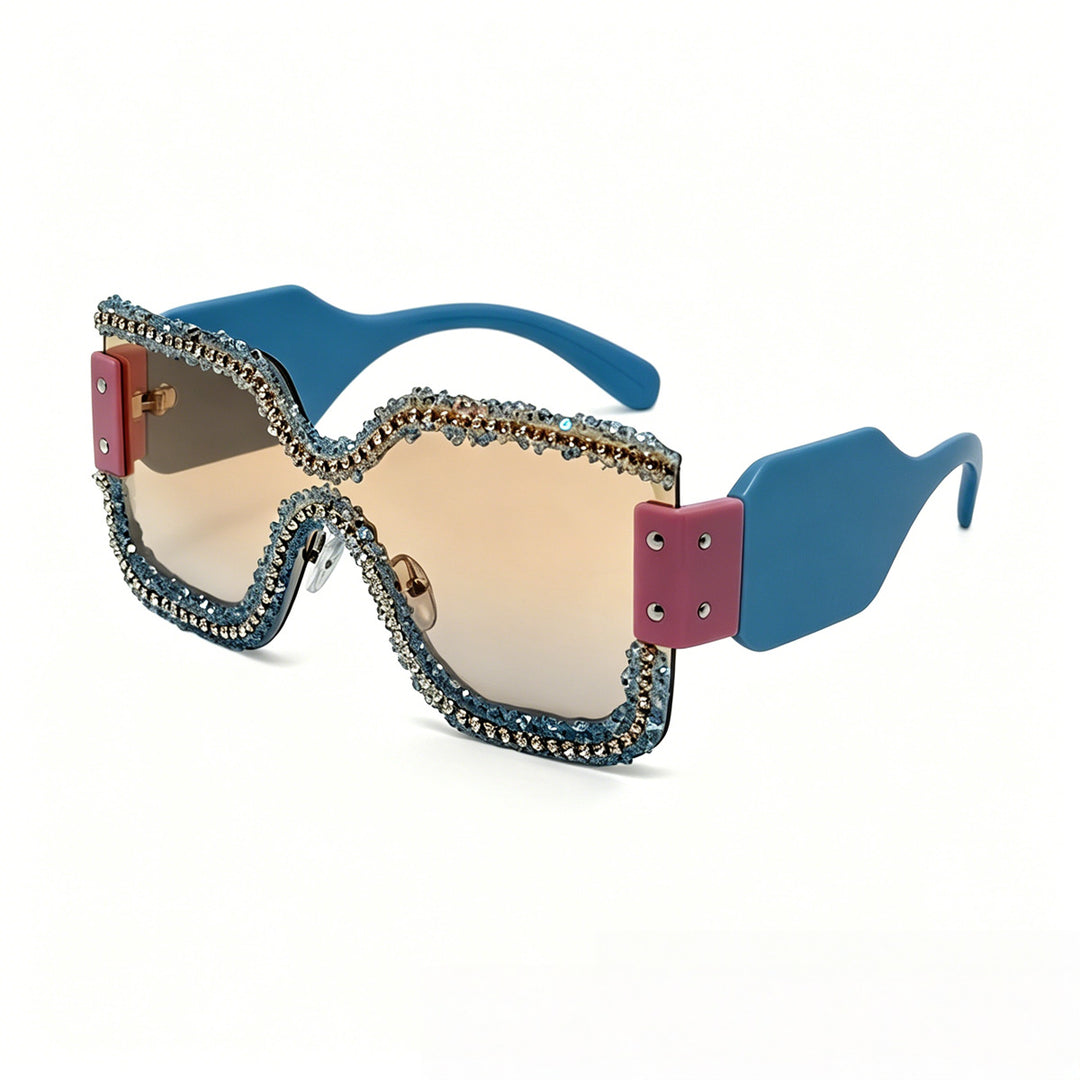 Women's fashionable safety glasses with unique crystal frame Bowlift