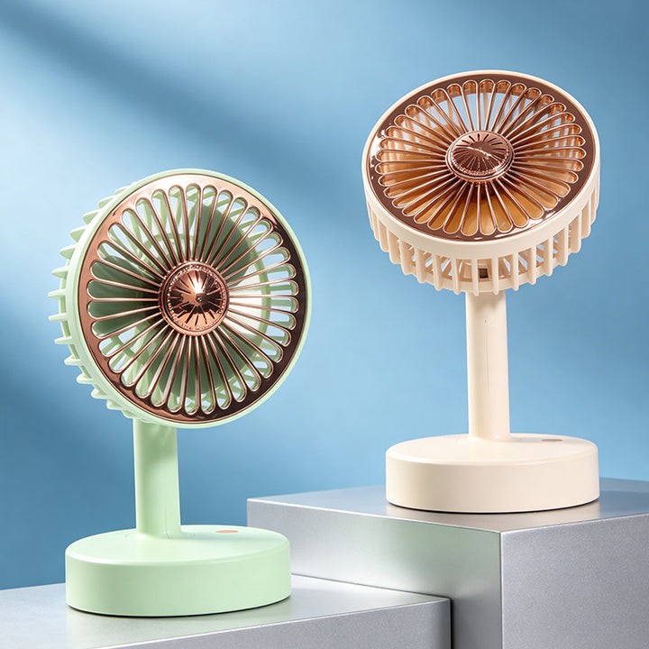 Women Portable Table Fan with LED Lighting Bowlift