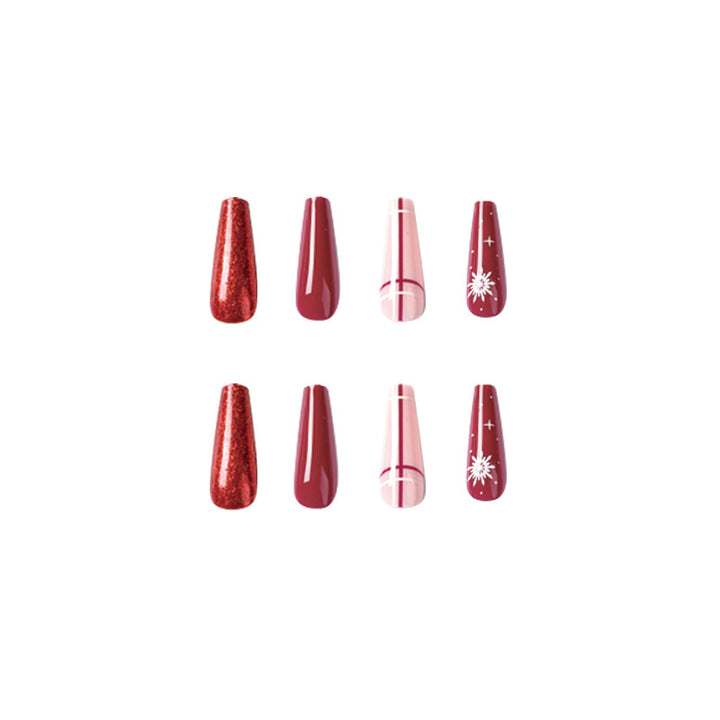 Artful Gel Nails in Festive Design Bowlift