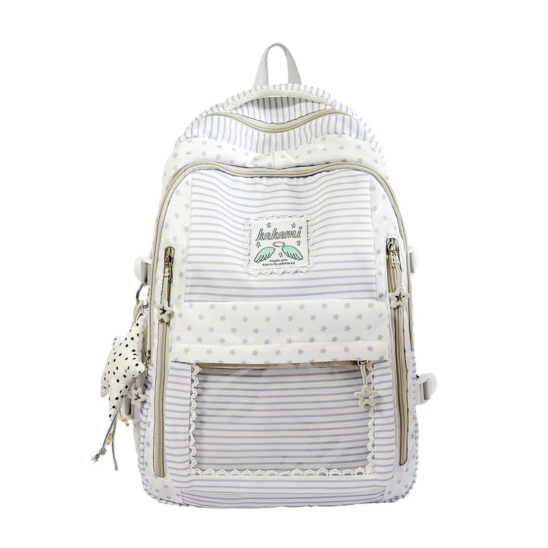 Stylish Striped Backpack Bowlift