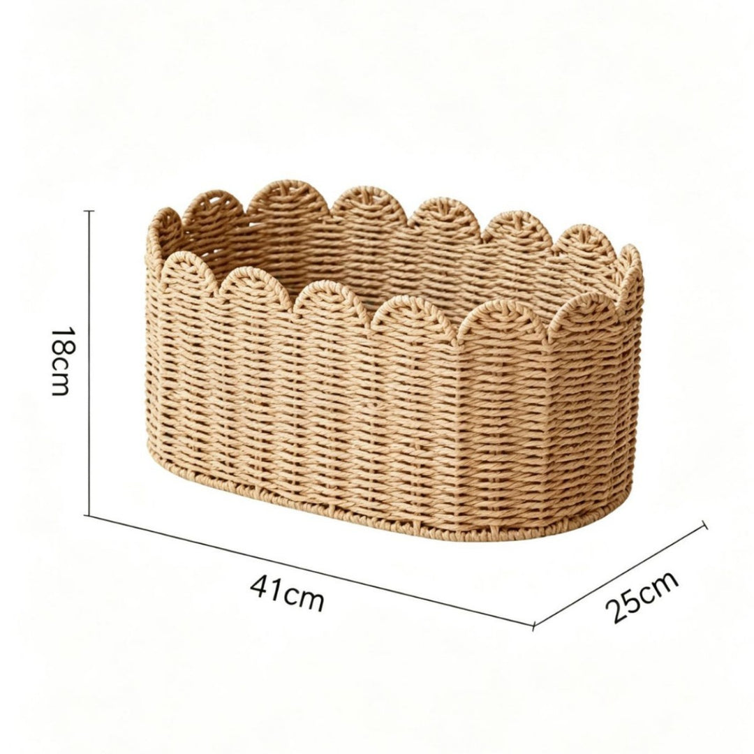 Charming storage basket with ruffle detail Bowlift