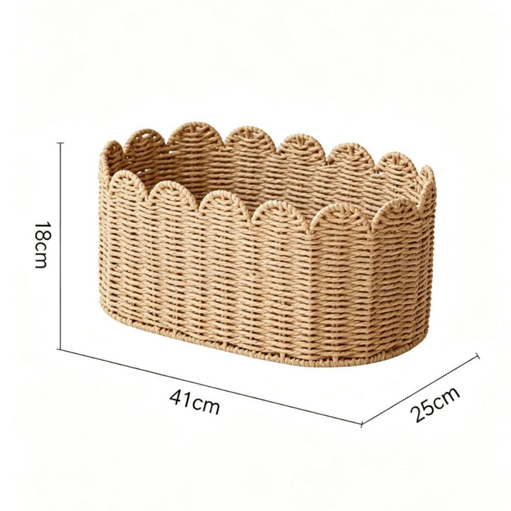 Charming storage basket with ruffle detail Bowlift
