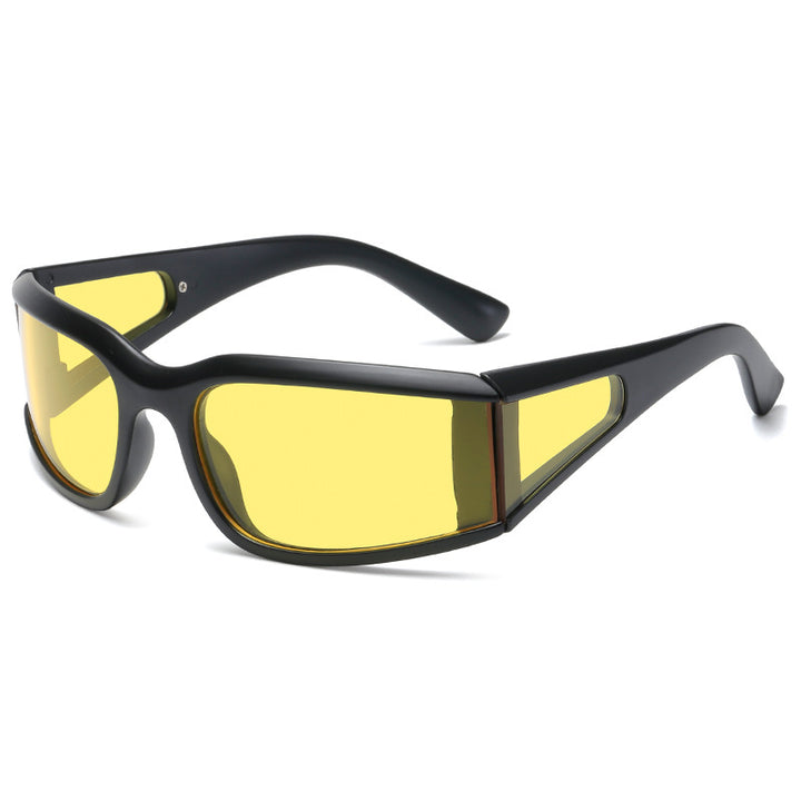 Women's sports sunglasses with particularly ergonomic design and side glare protection Bowlift