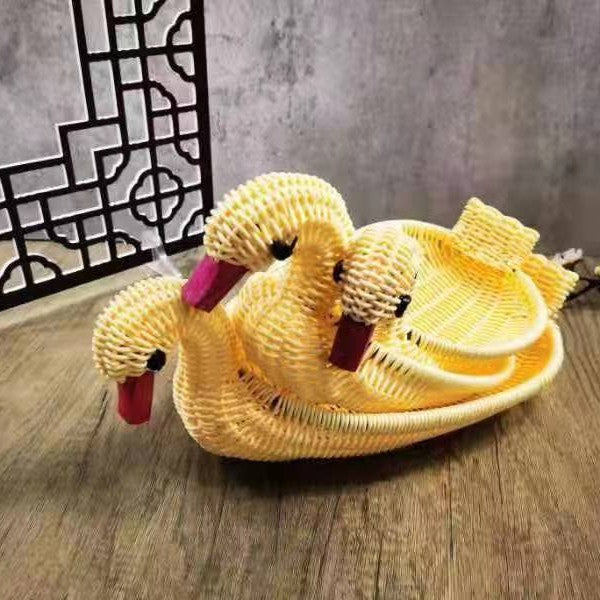 Cute Bunny-Shaped Woven Storage Basket Bowlift