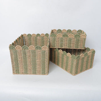 Handcrafted Natural Fiber Storage Basket Bowlift