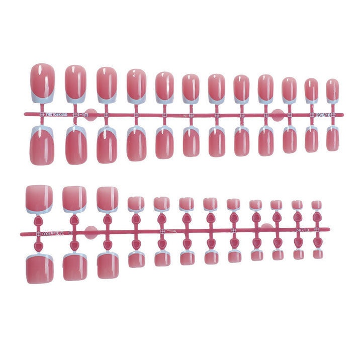 Acrylic nail set with stylish French design Bowlift