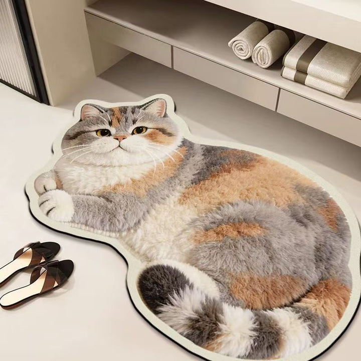 Cozy Cat-Shaped Bath Mat