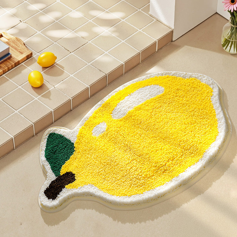 Playful Fruit-Themed Bath Rug Bowlift