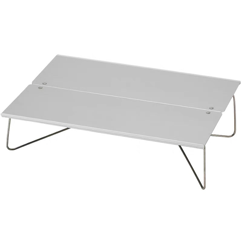 Low-Profile Aluminum Folding Camp Table with Wire Legs Bowlift