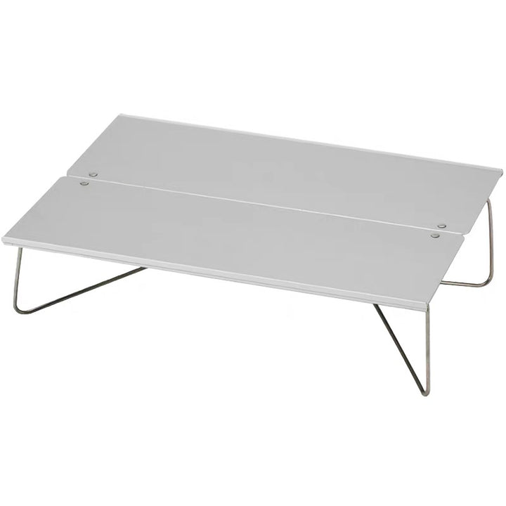 Low-Profile Aluminum Folding Camp Table with Wire Legs Bowlift