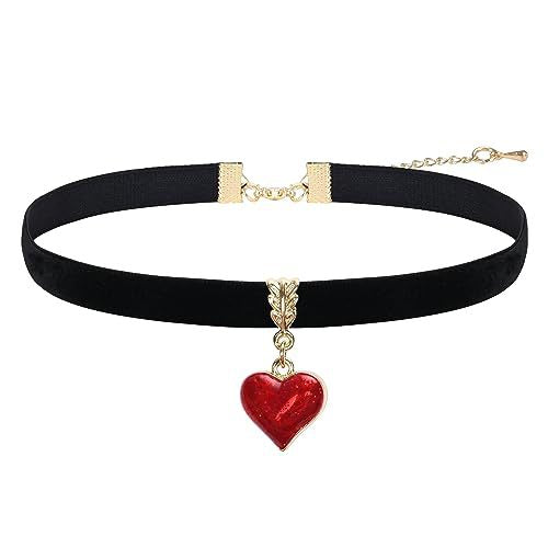 Velvet Heart Charm Choker Bowlift