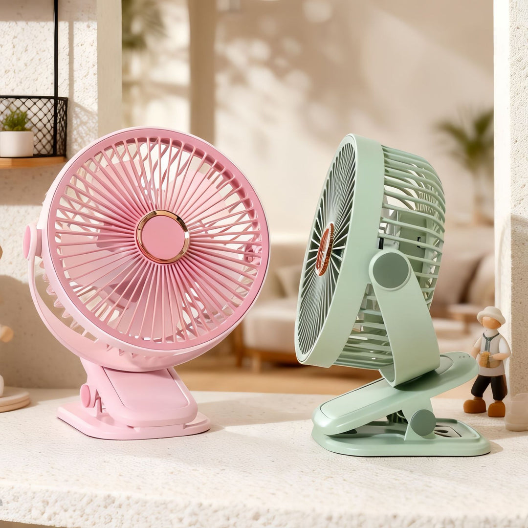 Women Portable Table Fan with Adjustable Head and Quiet Operating Noise Bowlift