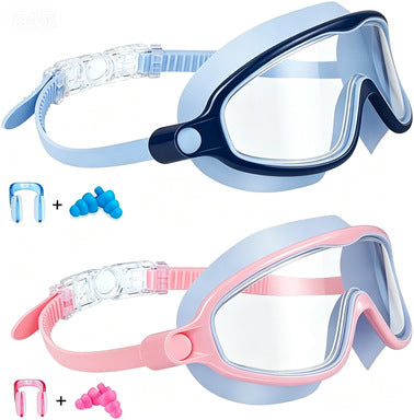 Swim protection goggles with adjustable nose piece and anti-fog technology Bowlift