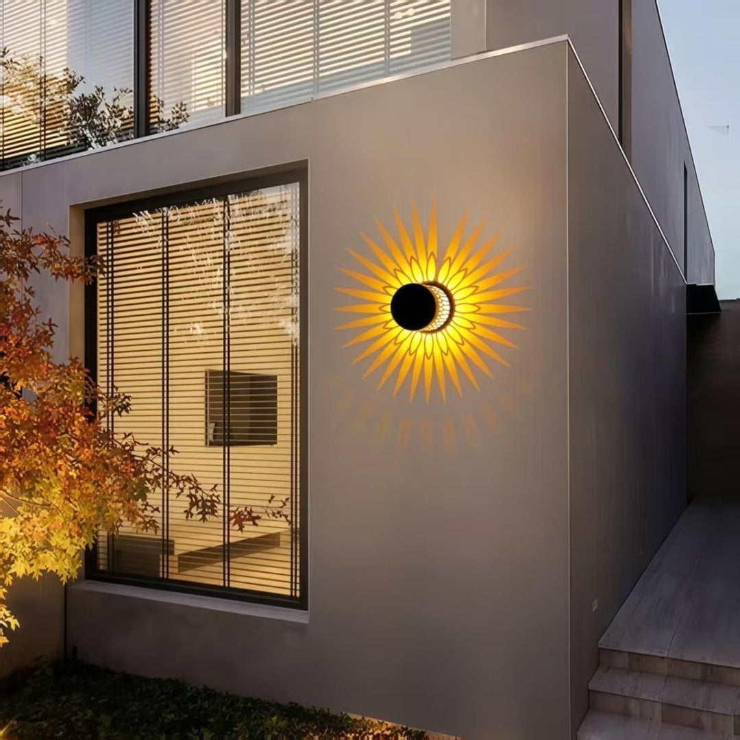 Decorative Solar-Powered Metal Lantern With Geometric Cutout And Warm LED Candle Effect Bowlift