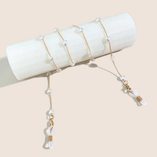 Elegant Pearl Chain Sunglasses Holder Bowlift