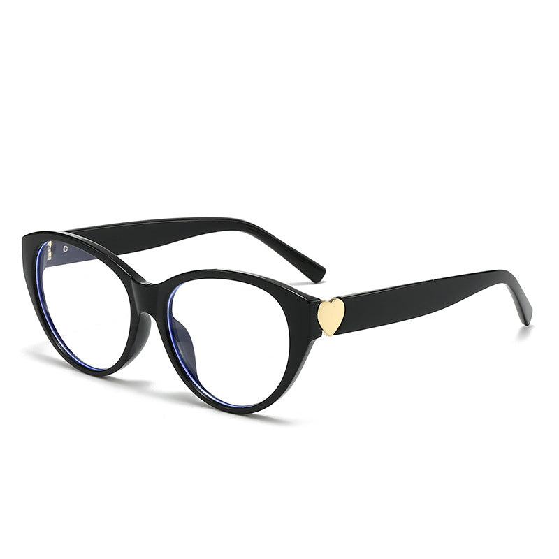 Women Cat-Eye Sunglasses with Heart Design Bowlift
