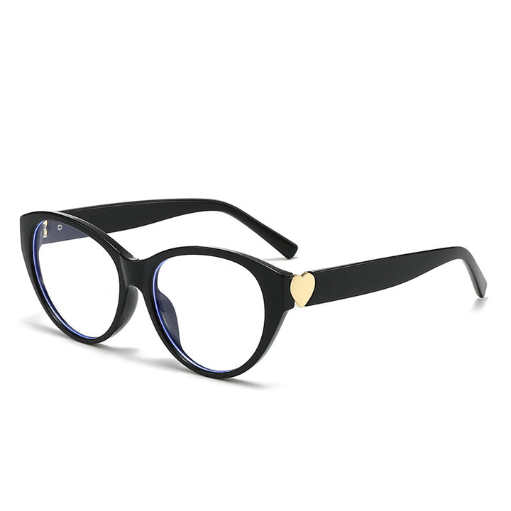 Women Cat-Eye Sunglasses with Heart Design Bowlift
