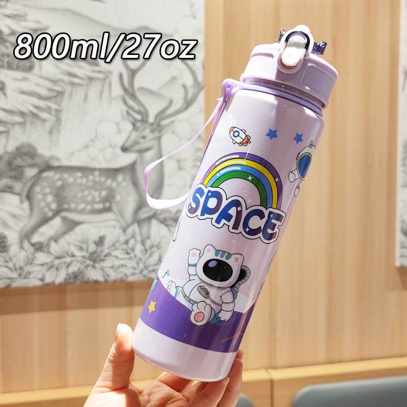 Ladies Fantasy Water Bottle with Practical Carry Strap Bowlift