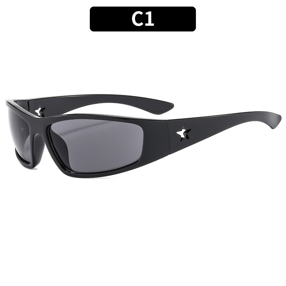 Futuristic Sleek Shield Sunglasses