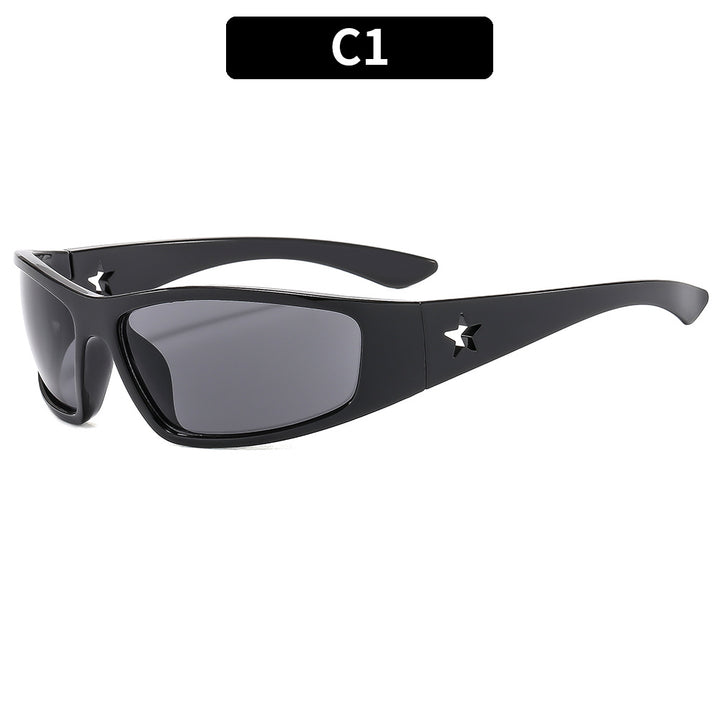 Futuristic Sleek Shield Sunglasses