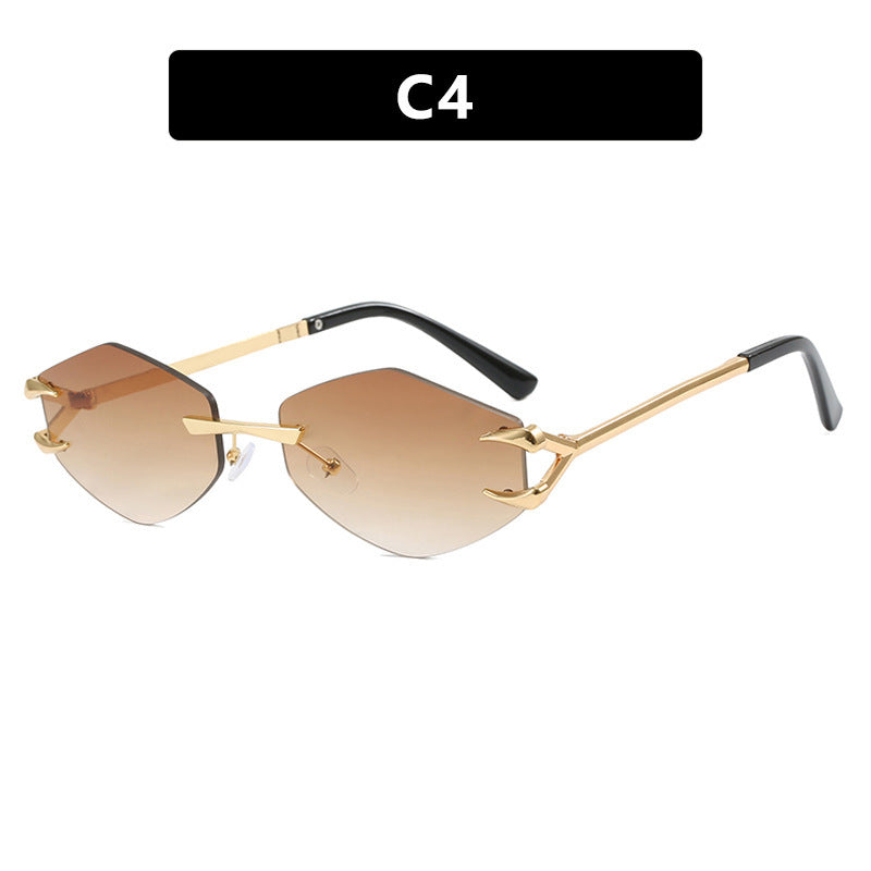 Women's geometric designer sunglasses with outstanding metal frame Bowlift