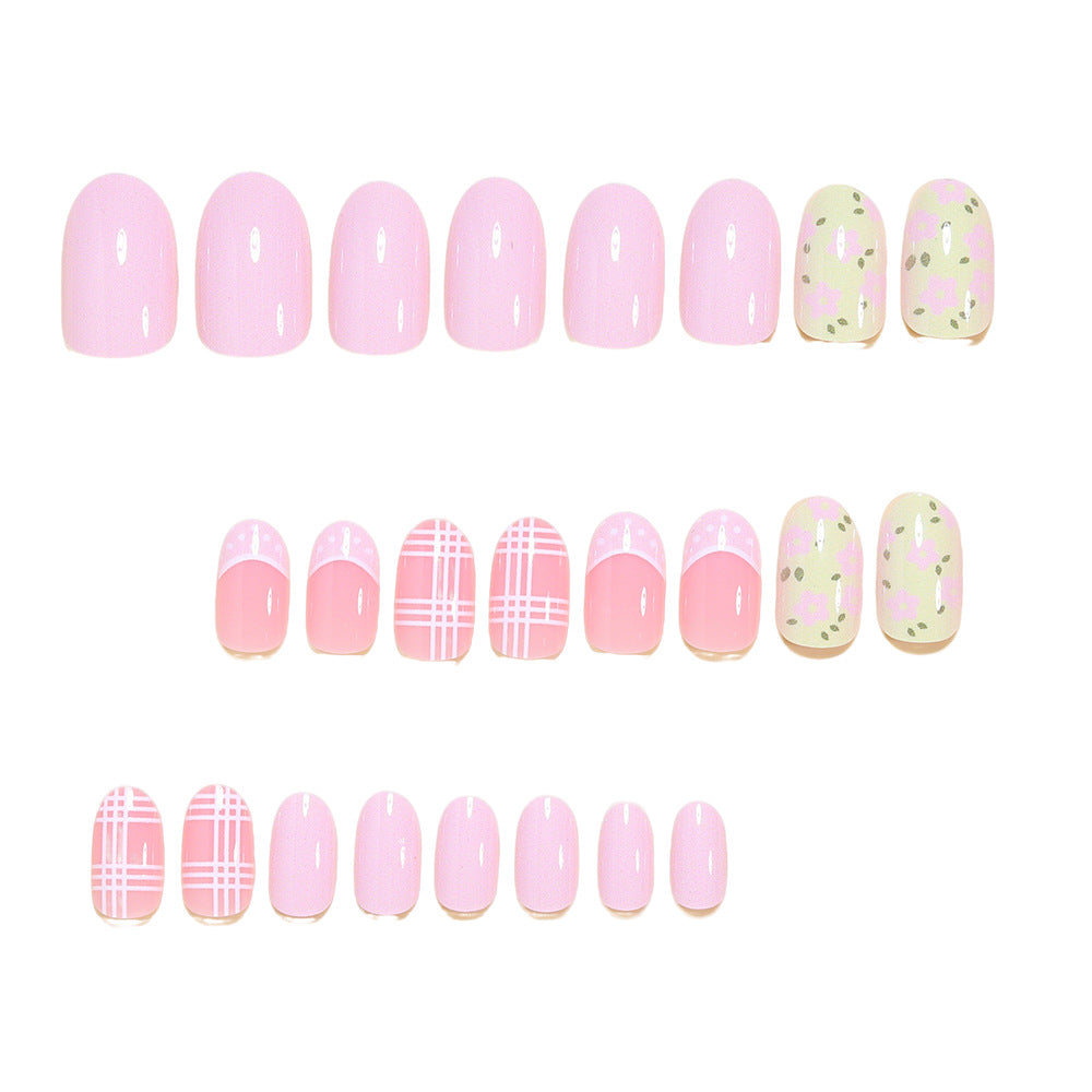 Floral Patterned Press-On Nail Art Tips Bowlift