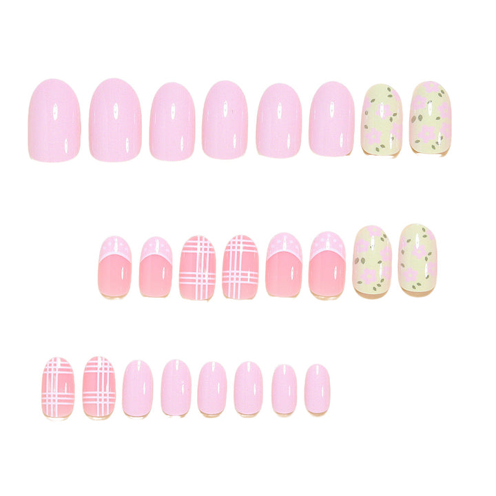 Floral Patterned Press-On Nail Art Tips Bowlift