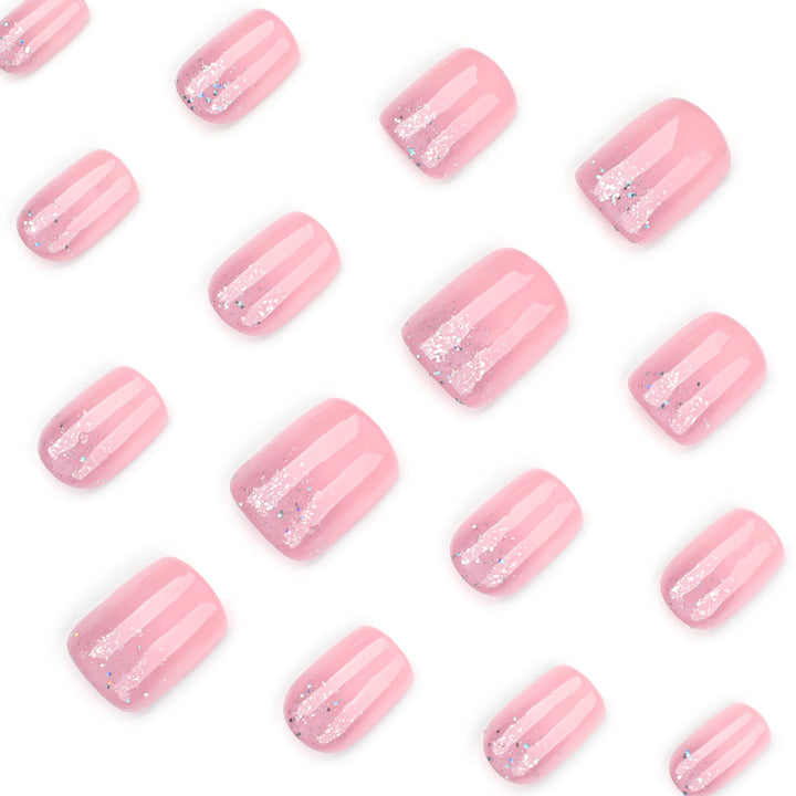 Artful Nail Tips with Glitter Accents Bowlift