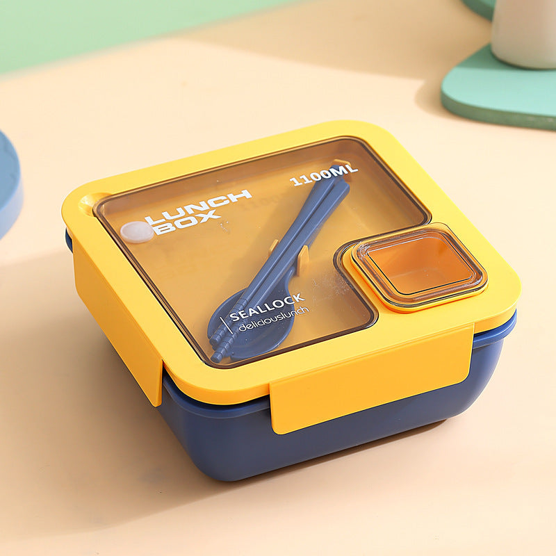 Leakproof Compartmentalized Kids Bento Lunchbox with Removable Round Soup Bowl and Utensil Storage Bowlift