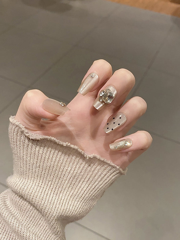 Themed Nail Art Press-On Nails with Cute Character and Bow Designs Bowlift
