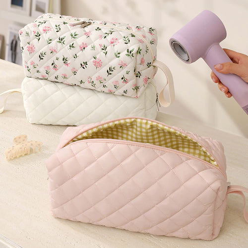 Quilted Animal Print Makeup Bag Bowlift