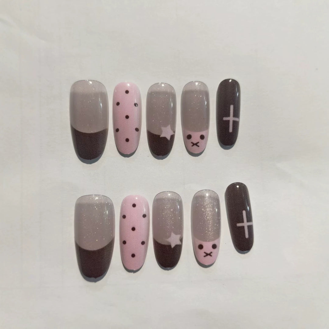 Creative Press-On Nail Set Bowlift