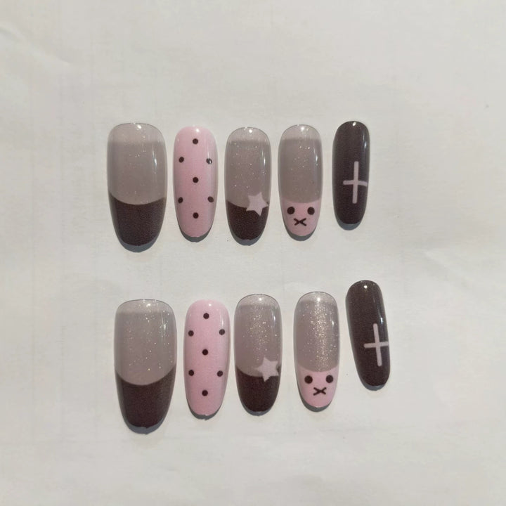Creative Press-On Nail Set Bowlift