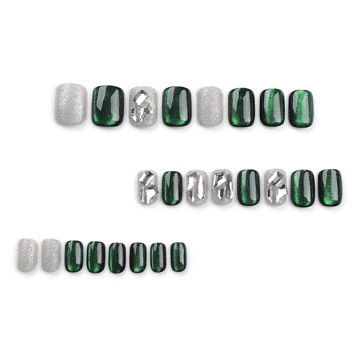 Glamorous nail extensions with creative glitter design Bowlift
